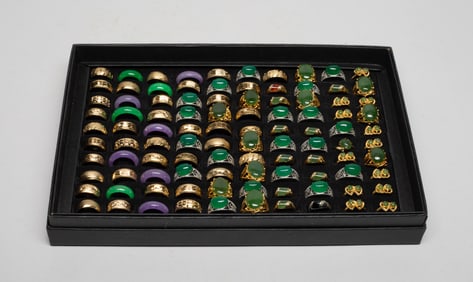 Estate Large Set Chinese Export Rings