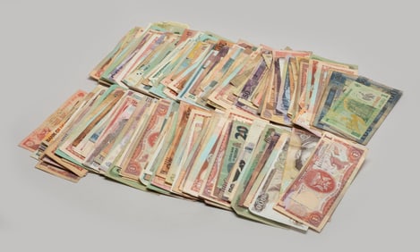 Estate Large Set Used World Banknotes