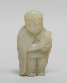 Chinese White Jade Carved Figure