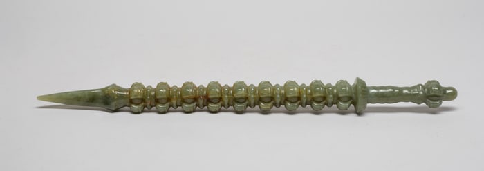 Rare Chinese Jade Carved Long Piece