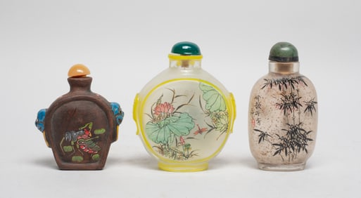 Chinese Inside Painted & Zisha Snuff Bottles
