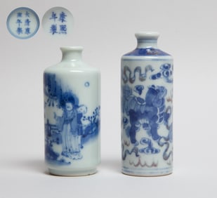 Two Chinese Porcelain Snuff Bottles