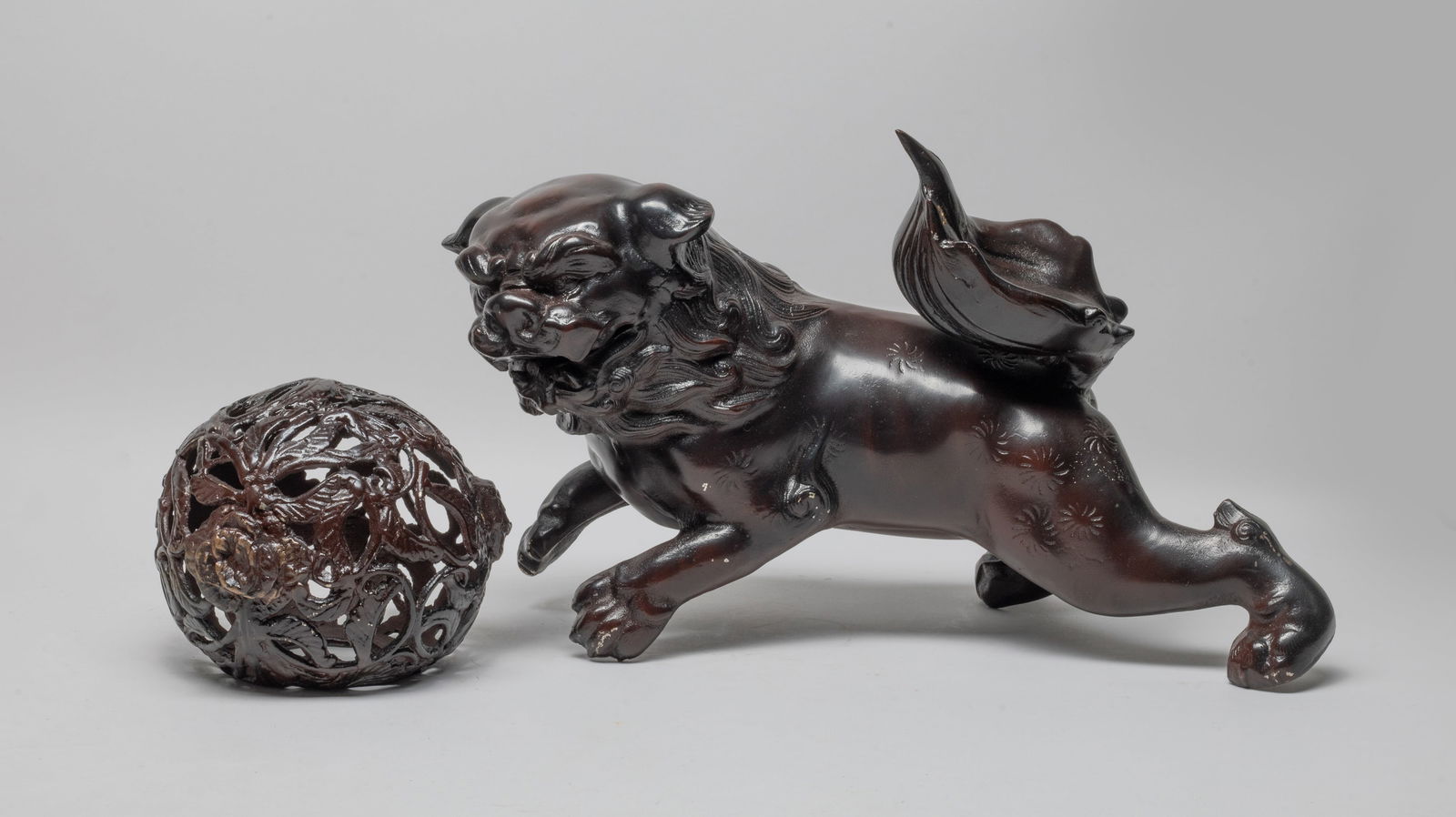 Japanese Large Painted Metal Foo-Dog (1 of 16)