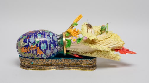 Chinese Cloisonne Table Sculpture