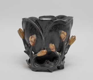 Estate Chinese Large Zitan Like Wood Cup