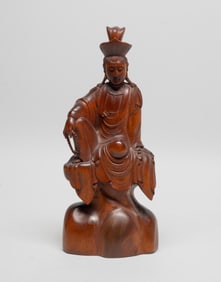 Chinese Boxwood Sculpture of Buddha