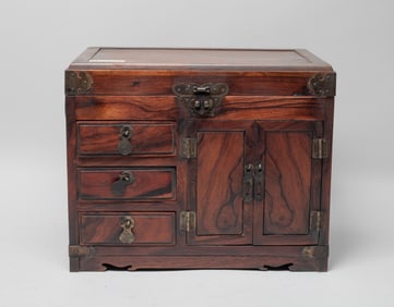 Chinese Export Wood Jewelry Box