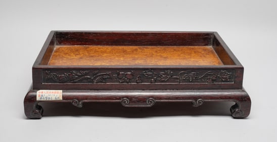 Estate Chinese Export Wood Tea Tray