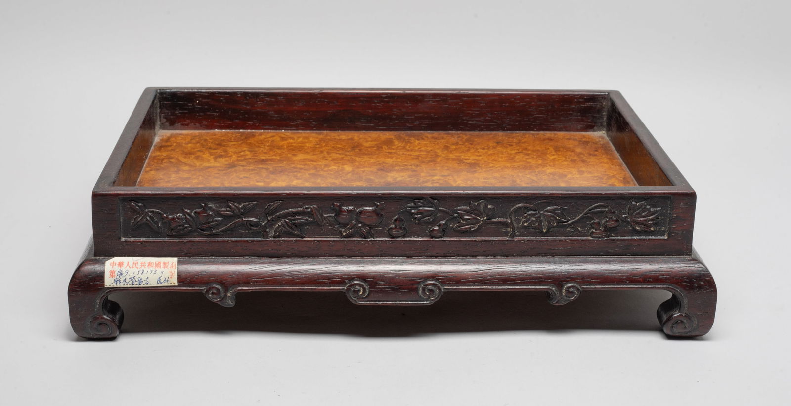 Estate Chinese Export Wood Tea Tray (1 of 11)