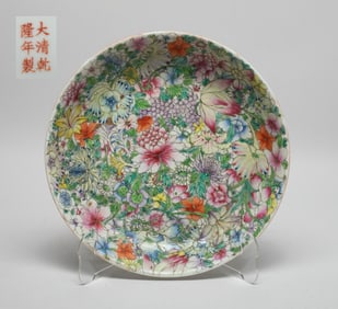 Chinese Export Porcelain Plate, Thousand Flowers