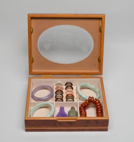 Estate Chinese Gemstone Rings & Bangles