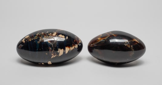 Estate Two Amber Eggs