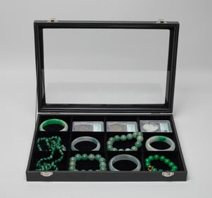 Estate Large Set Chinese Beads, Fengshui Coins