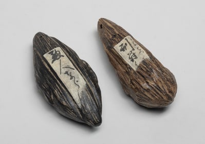 Two Chinese Export Agarwood Toggles