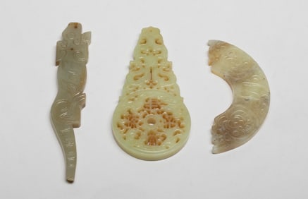 Set Chinese Export Jade/ Stone Carvings