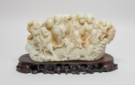 Chinese Export White Jade Like Sculpture