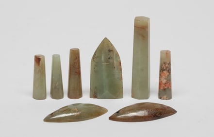 Estate Chinese Export Jade Toggles