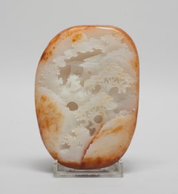 Large Chinese Russet Jade Sculpture