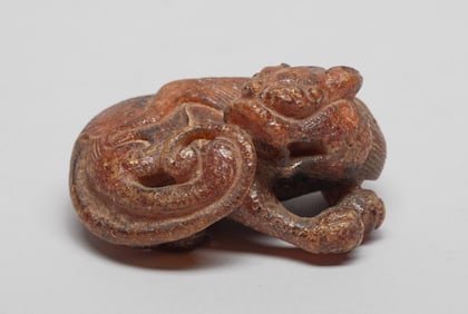 Rare Chinese Amber Sculpture