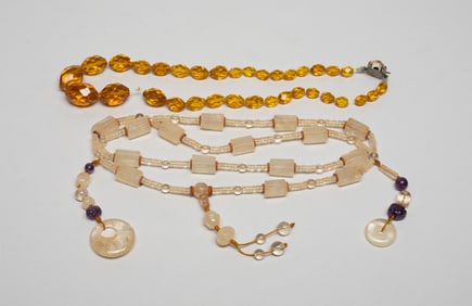 Estate Chinese Export Crystal Like Necklace