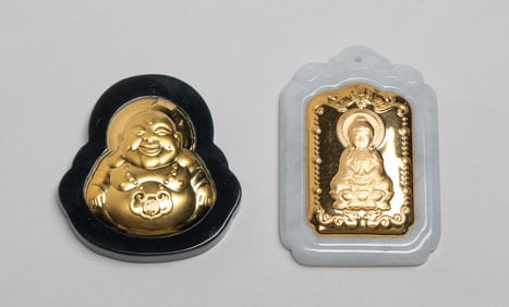 Two Chinese Jade/ Stone Pendants