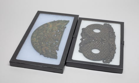 Two Chinese Jade/ Stone Carved Plaques