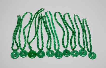 Estate Chinese Export Colored Stone Necklaces