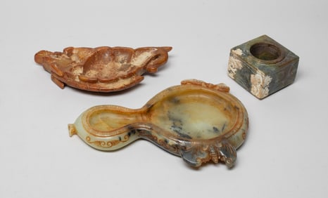 Estate Large Set Chinese Jade/ Stone Sculptures