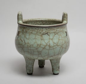 Chinese Guan Type Porcelain Large Censer