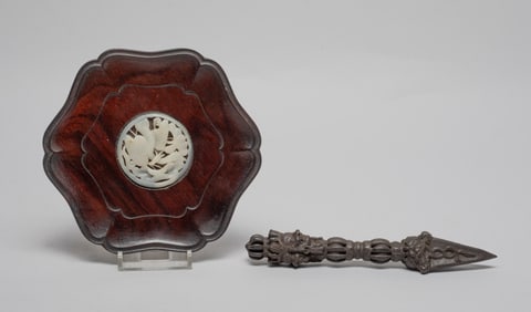 Two Chinese Export Wood Carvings