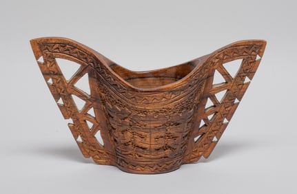 Large Chinese Export Bamboo Cup