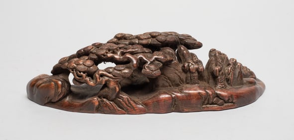 Chinese Export Wood Table Sculpture