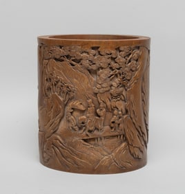 Chinese Export Bamboo Brush Pot