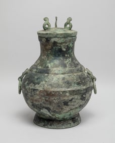Large Chinese Bronze Covered Vase