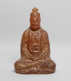 Estate Chinese Amber Like Sculpture