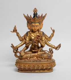 Chinese Export Gilt Bronze Buddha