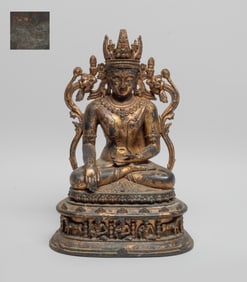 Chinese Painted Bronze Buddha