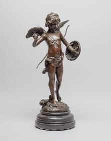 Vintage Bronze Sculpture on Marble