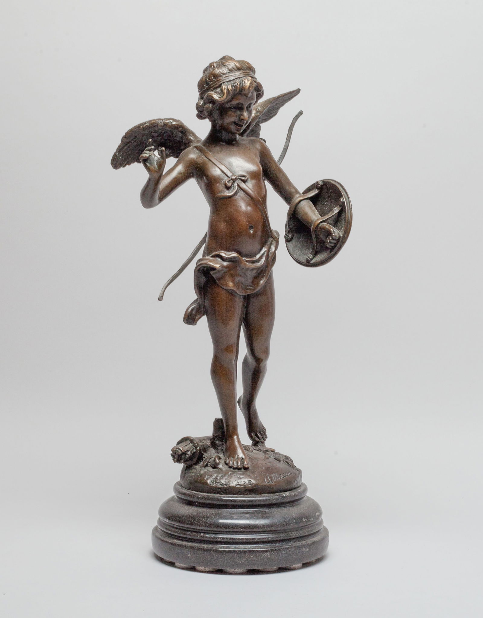 Vintage Bronze Sculpture on Marble (1 of 11)