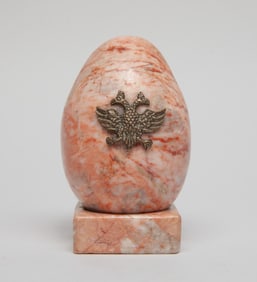Antique France Marble Egg Sculpture