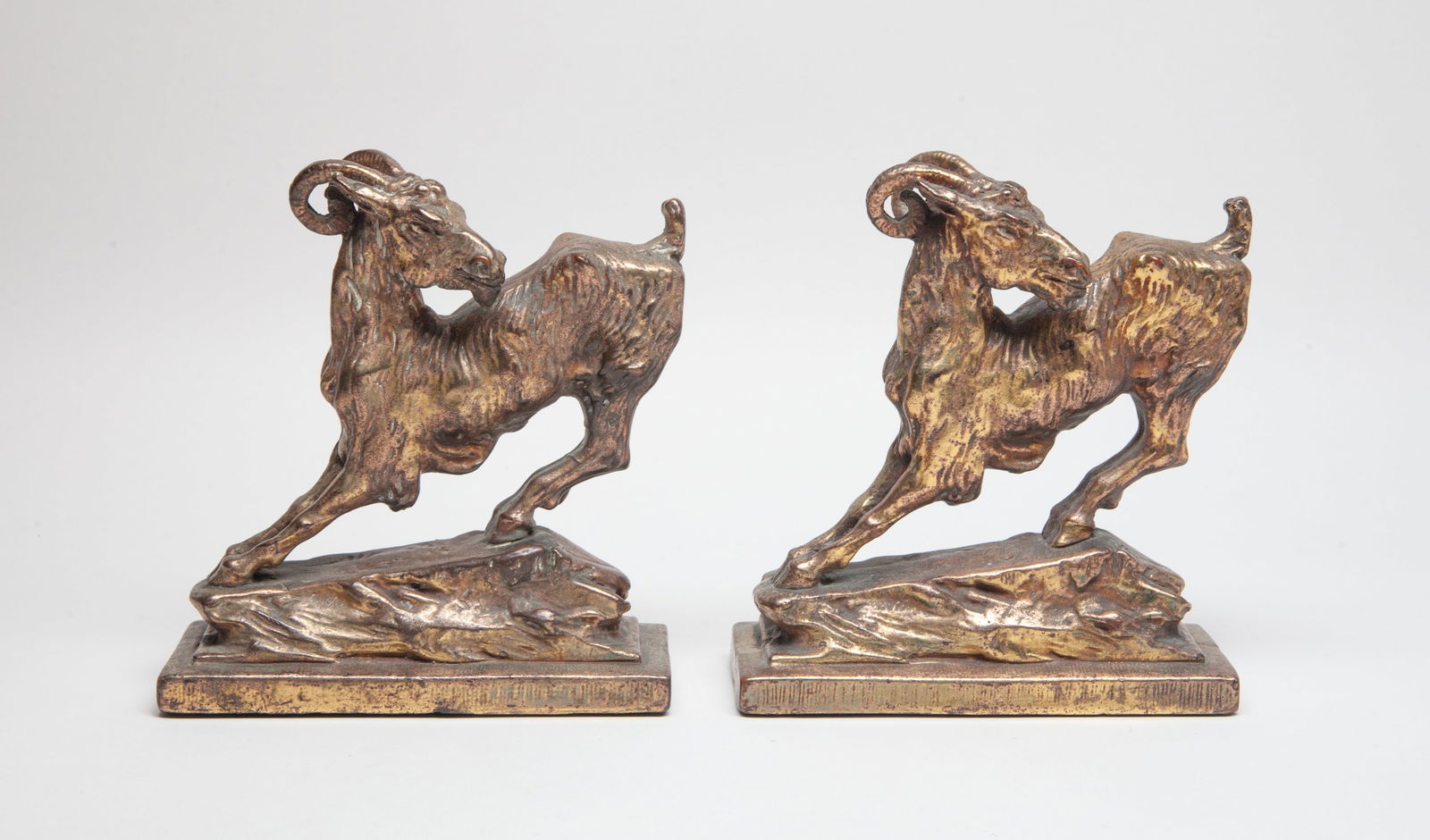 Antique Bronze Bookends of Ram, Early 20th (1 of 14)