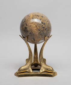 Fossilized Stone Ball Sculpture