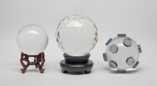 Estate Large Set Art Glass Sculptures