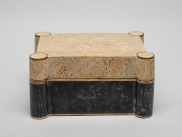 Estate Large Fossilized Like Jewelry Box