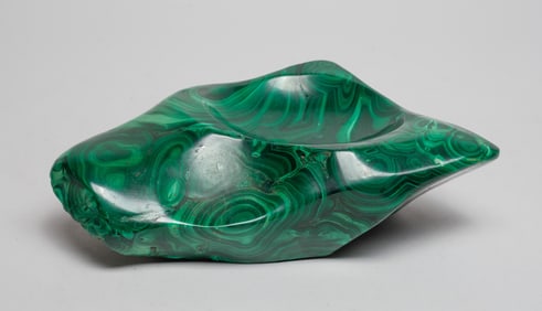 Estate Vintage Malachite Brush Washer