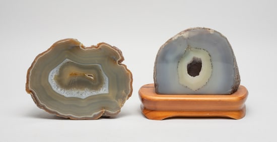 Two Chinese Export Agate Scholar Stone