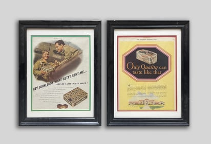 Two Antique / Vintage Lithograph