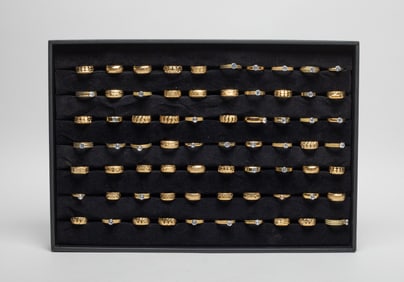 Estate Large Set Gold Colored Rings