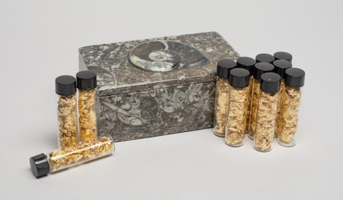 Gold Leaf w/ Fossil Box