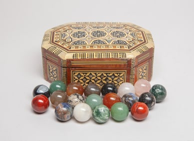 Box of West Asian Gemstone Balls